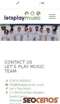 letsplaymusic.co.uk/contact-us mobil previzualizare