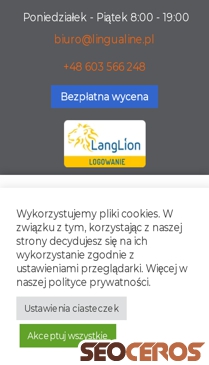 lingualine.pl mobil 미리보기