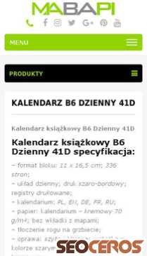 mabapi.pl/kalendarz-ksiazkowy-b6-dzienny-41d mobil előnézeti kép