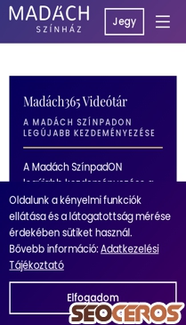 madachszinhaz.hu mobil förhandsvisning