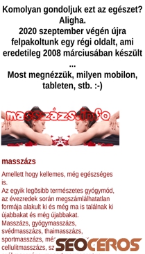 masszazs.info.hu mobil previzualizare