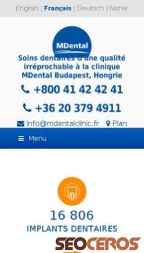 mdental.fr mobil előnézeti kép