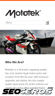 mototek.co.uk mobil förhandsvisning