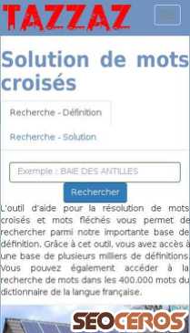 mots-croises.tazzaz.com mobil förhandsvisning