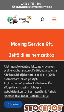 movingservice.hu mobil Vorschau