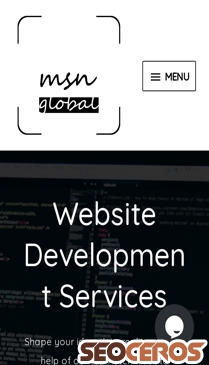 msn-global.com/website-development-services mobil vista previa