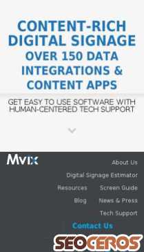 mvixdigitalsignage.com mobil előnézeti kép