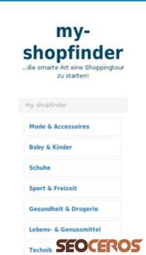 my-shopfinder.com mobil förhandsvisning