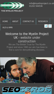 myelinproject.co.uk mobil náhľad obrázku