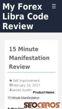 myforexlibracodereview.com/15-minute-manifestation-book-review mobil previzualizare