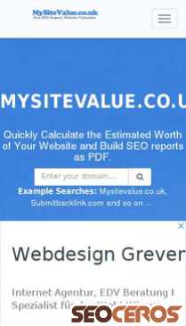 mysitevalue.co.uk mobil förhandsvisning