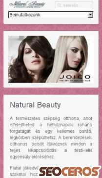 naturalbeauty.hu mobil náhľad obrázku