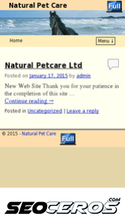 naturalpetcare.co.uk mobil preview