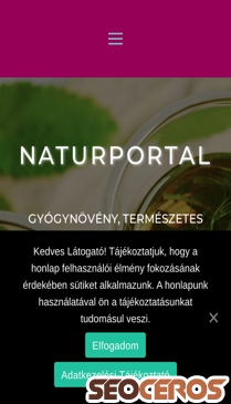 naturportal.hu mobil előnézeti kép
