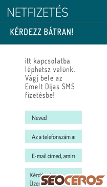 netfizetes.hu/kapcsolat.php mobil Vorschau