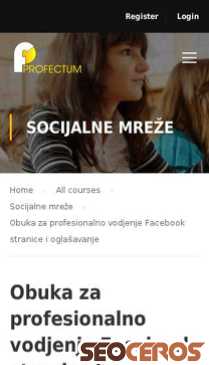 new.profectum.rs/obuke/obuka-za-profesionalno-vodjenje-facebook-stranice mobil Vorschau