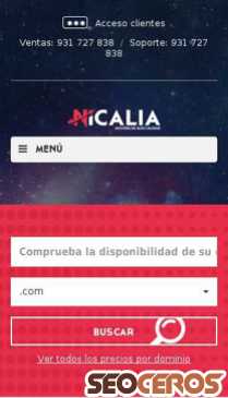 nicalia.com mobil förhandsvisning