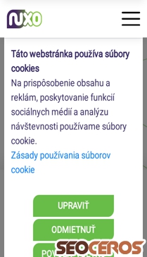 nuxo.sk mobil előnézeti kép