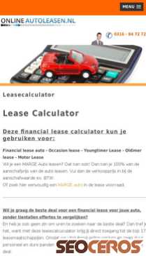 onlineautoleasen.nl/leasecalculator.php mobil Vista previa