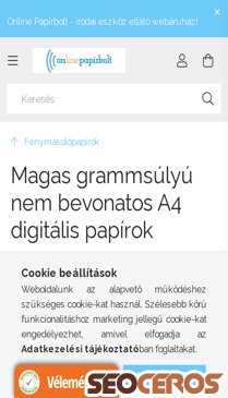 onlinepapirbolt.hu/magas-grammsulyu-nem-bevonatos-A4-digitalis-papirok mobil prikaz slike