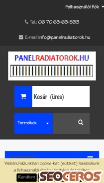 panelradiatorok.hu mobil preview