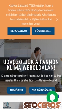 pannonklima.hu mobil előnézeti kép