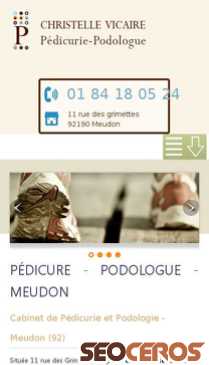 pedicure-podologue-vicaire.fr mobil előnézeti kép