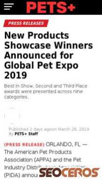 petsplusmag.com/new-products-showcase-winners-announced-for-global-pet-expo-2019 mobil preview