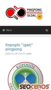 pingpongoldal.hu mobil előnézeti kép