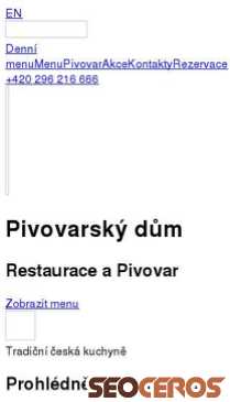 pivovarsky-dum.webflow.io mobil preview