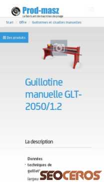 plieuse24.com/offre/guillotines-et-cisailles-manuelles/28-guillotine-manuelle-glt-205012 mobil förhandsvisning