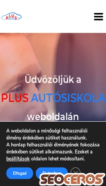 plusautosiskola.hu mobil előnézeti kép