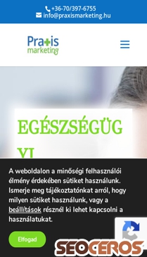 praxismarketing.hu/egeszsegugyi-marketing mobil Vorschau