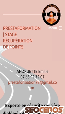 prestaformation.fr mobil vista previa