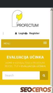 profectum.rs/evaluacija-ucinka mobil előnézeti kép