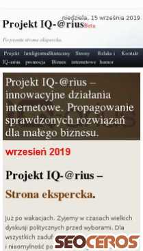 Projekt.iqarius.pl mobil vista previa