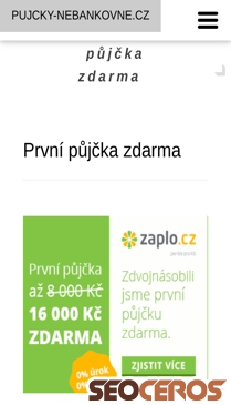 pujcky-nebankovne.cz mobil előnézeti kép