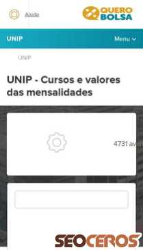 querobolsa.com.br/unip/cursos mobil náhled obrázku