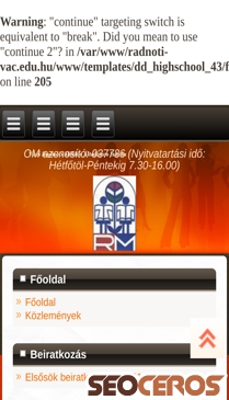 radnoti-vac.edu.hu mobil náhled obrázku