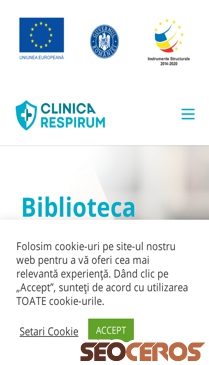 respirum.ro/biblioteca-medicala mobil vista previa