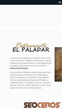 restauranteelpaladar.es mobil obraz podglądowy