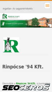 rinpocse.hu mobil preview