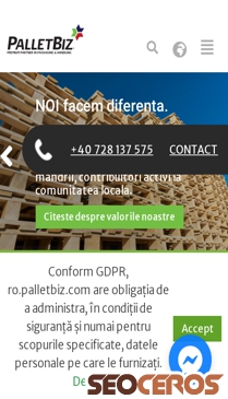ro.palletbiz.com mobil previzualizare