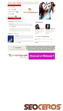secondshaadi.co.in mobil preview