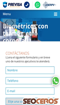 seguridadprevisa.com. mobil előnézeti kép