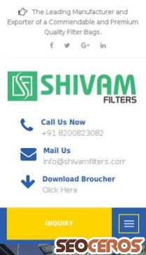 shivamfilters.com mobil previzualizare