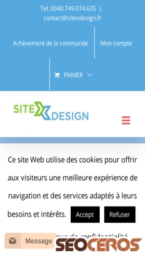 sitexdesign.fr mobil preview