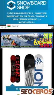 snowboardshop.hu mobil obraz podglądowy