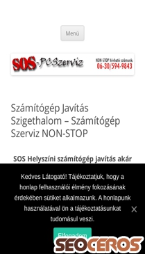 sos-pcszerviz.hu/szamitogep-javitas-szigethalom mobil preview