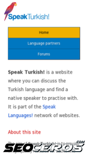speakturkish.co.uk mobil prikaz slike